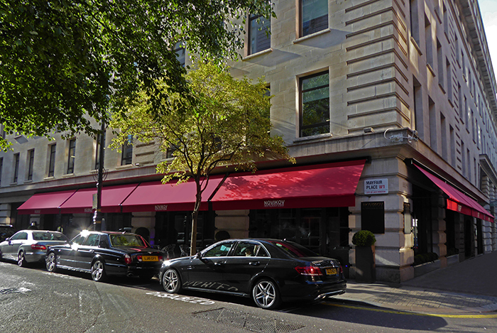 Greenwich® Awning for Novikov Restaurant and Bar - Mayfair